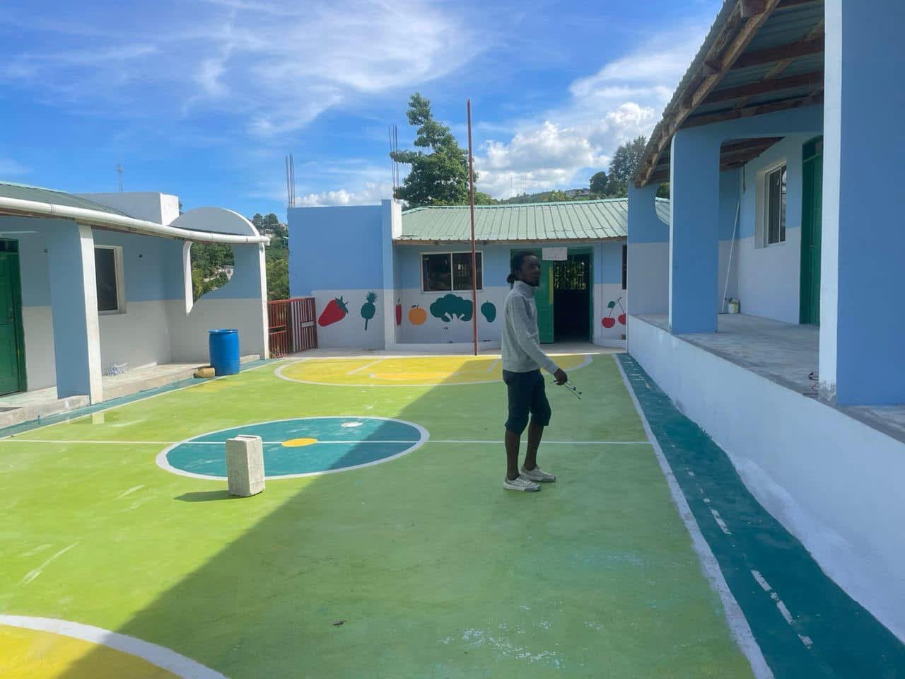 Aisha School courtyard